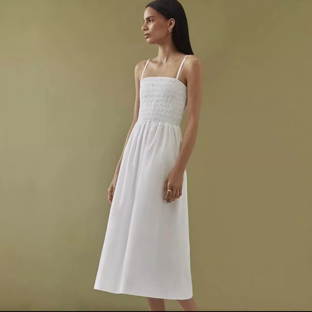 Theory City Poplin Dress in White Size P